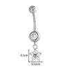 Titanium Alloy Inlaid Zirconium Flower Butterfly Pendant Navel Nail Women's Abdominal Piercing Jewelry