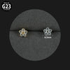 Titanium Alloy Love Water Drop Puncture Earrings With Heart Shape And Inlaid Zircon Electroplated