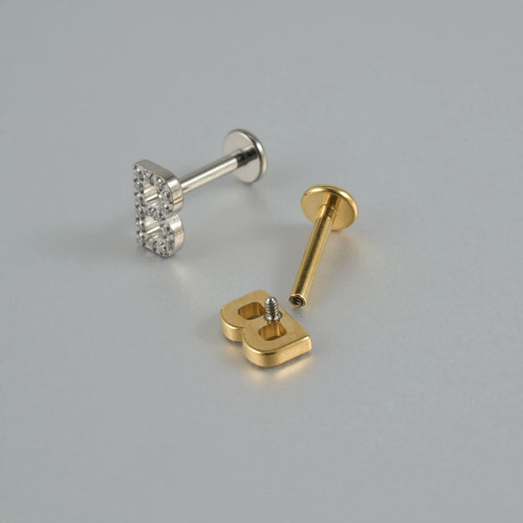 Titanium Alloy Love Water Drop Puncture Earrings With Heart Shape And Inlaid Zircon Electroplated