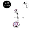 Titanium Alloy Navel Ring Round Shape Puncture Jewelry