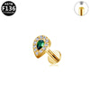 Titanium Alloy Piercing Earrings With Heart Bow And Star Shapes Electroplated Design Versatile Style