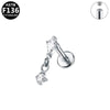 Titanium Alloy Piercing Earrings With Heart Bow And Star Shapes Electroplated Design Versatile Style