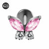 Titanium Alloy Zircon Butterfly Insect Shape Earring And Lip Nail For Unisex