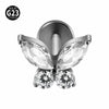 Titanium Alloy Zircon Butterfly Insect Shape Earring And Lip Nail For Unisex