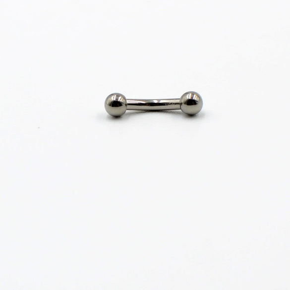Titanium Bent Rod Earring Minimalist Geometric Polishing