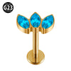 Titanium Electroplated Unisex Horse Eye Zircon Earrings And Inner Tooth Ear Bone Nail Earrings