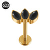 Titanium Electroplated Unisex Horse Eye Zircon Earrings And Inner Tooth Ear Bone Nail Earrings