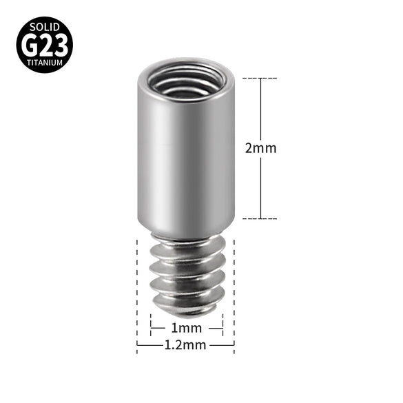 Titanium Extension Rod For Lip Nail Ear Nail Navel Nail Tongue Nail Unisex Geometric Style Auxiliary Accessories