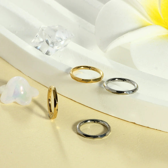 Titanium G23 Rhombus Polish Unisex Piercing Jewelry Nose Ring Earrings Lip Ring