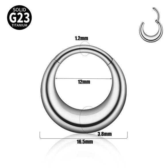 Titanium Geometric Glossy Electroplated Ear Buckle Ear Ring Nose Ring Universal Piercing Jewelry