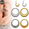Titanium Geometric Glossy Electroplated Ear Buckle Ear Ring Nose Ring Universal Piercing Jewelry