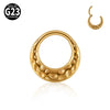 Titanium Geometric Glossy Electroplated Ear Buckle Ear Ring Nose Ring Universal Piercing Jewelry