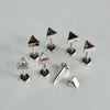 Titanium Geometric Polishing Triangle Zircon Ear Bone Nail And Lip Ring For Unisex
