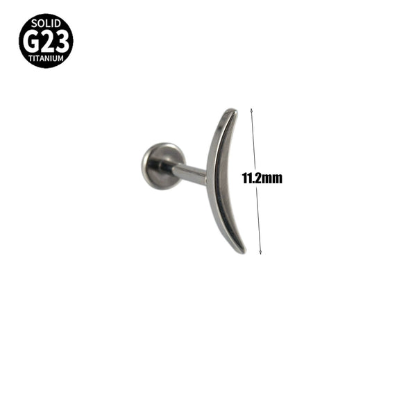 Titanium Geometric Style Polishing Lip Nail Earrings And Lip Ring Piercing Jewelry