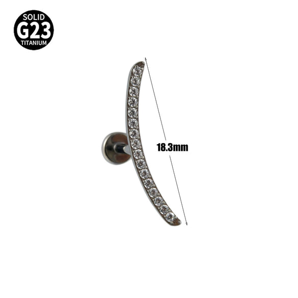 Titanium Geometric Style Polishing Lip Nail Earrings And Lip Ring Piercing Jewelry