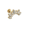 Titanium Geometric Style Polishing Lip Nail Earrings And Lip Ring Piercing Jewelry