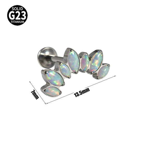 Titanium Geometric Style Polishing Lip Nail Earrings And Lip Ring Piercing Jewelry