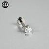 Titanium Inner Tooth Lip Nail And Lip Ring Jewelry With Geometric Pattern And Electroplating Butterfly And Dog Footprint Inlaid Zircon