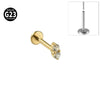 Titanium Insects Pattern Threadless Insert Earrings With Electroplating
