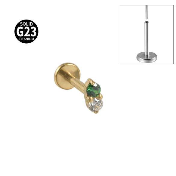 Titanium Insects Pattern Threadless Insert Earrings With Electroplating