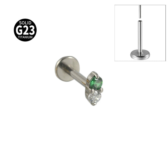 Titanium Insects Pattern Threadless Insert Earrings With Electroplating