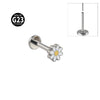 Titanium Insects Pattern Threadless Insert Earrings With Electroplating