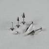 Titanium Internal Thread Pointed Cone Lip Nail Simple Ball Internal Tooth T Shaped Lip Ring Puncture With Geometric Style And Polishing Treatment