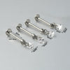 Titanium Lip Nail Ear Bone Nail Fashion Piercing Earrings With Serpentine Pattern And Zircon Design