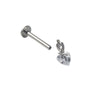 Titanium Lip Nail Ear Bone Nail Fashion Piercing Earrings With Serpentine Pattern And Zircon Design