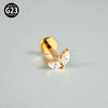 Titanium Lip Nail Ear Nail Puncture Decoration With Tshaped Rod And The Crown Pattern Electroplated