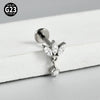 Titanium Lip Nail Ear Nail Puncture Decoration With Tshaped Rod And The Crown Pattern Electroplated