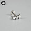 Titanium Lip Nail Ear Nail Puncture Decoration With Tshaped Rod And The Crown Pattern Electroplated