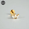 Titanium Lip Nail Ear Nail Puncture Decoration With Tshaped Rod And The Crown Pattern Electroplated