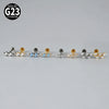 Titanium Marquise Curved Lip Nail Fivestar Electroplated Earrings And Lip Ring With Wave Pattern