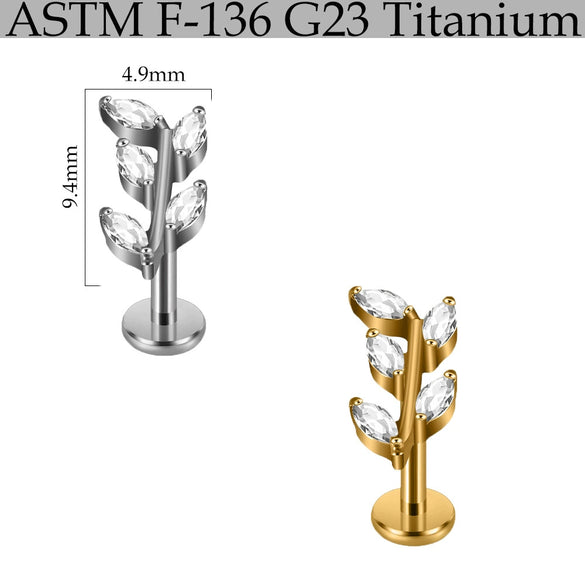 Titanium Marquise Curved Lip Nail Fivestar Electroplated Earrings And Lip Ring With Wave Pattern