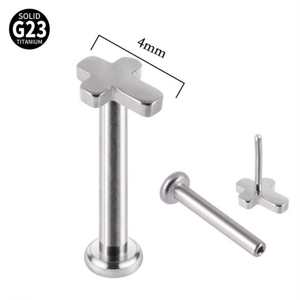 Titanium Mini Earring Lightning Heart Cross Shaped Electroplated