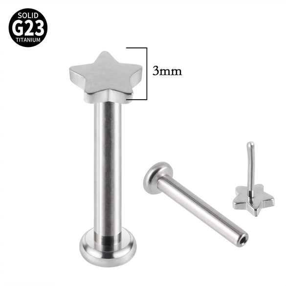 Titanium Mini Earring Lightning Heart Cross Shaped Electroplated