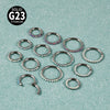 Titanium Multiuse Ring And Earrings With Geometric Design And Electroplating