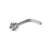 Titanium Nose Ring Zircon Heart Shape Body Piercing Decoration