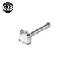 Titanium Nose Ring Zircon Heart Shape Body Piercing Decoration