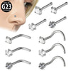Titanium Nose Ring Zircon Heart Shape Body Piercing Decoration