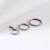 Titanium Precision Inlaid Opal Round Nose Ring And Earrings Unisex Piercing Jewelry