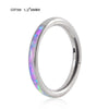 Titanium Precision Inlaid Opal Round Nose Ring And Earrings Unisex Piercing Jewelry