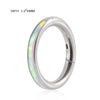 Titanium Precision Inlaid Opal Round Nose Ring And Earrings Unisex Piercing Jewelry