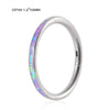 Titanium Precision Inlaid Opal Round Nose Ring And Earrings Unisex Piercing Jewelry
