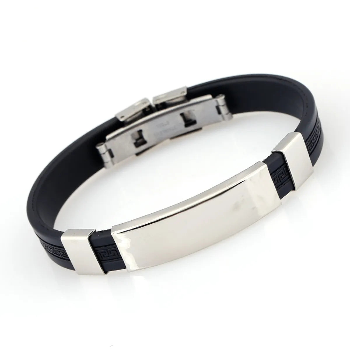 Fashion Geometric Titanium Steel No Inlaid Unisex Bracelets