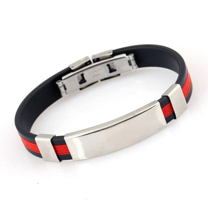 Fashion Geometric Titanium Steel No Inlaid Unisex Bracelets