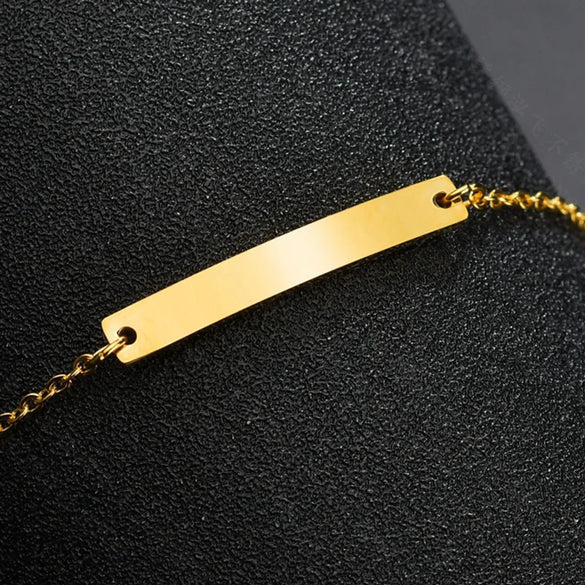 Titanium&Stainless Steel Fashion Geometric Id 
 Bracelet  (Steel Color)  Fine Jewelry Nhhf1347-Steel-Color
