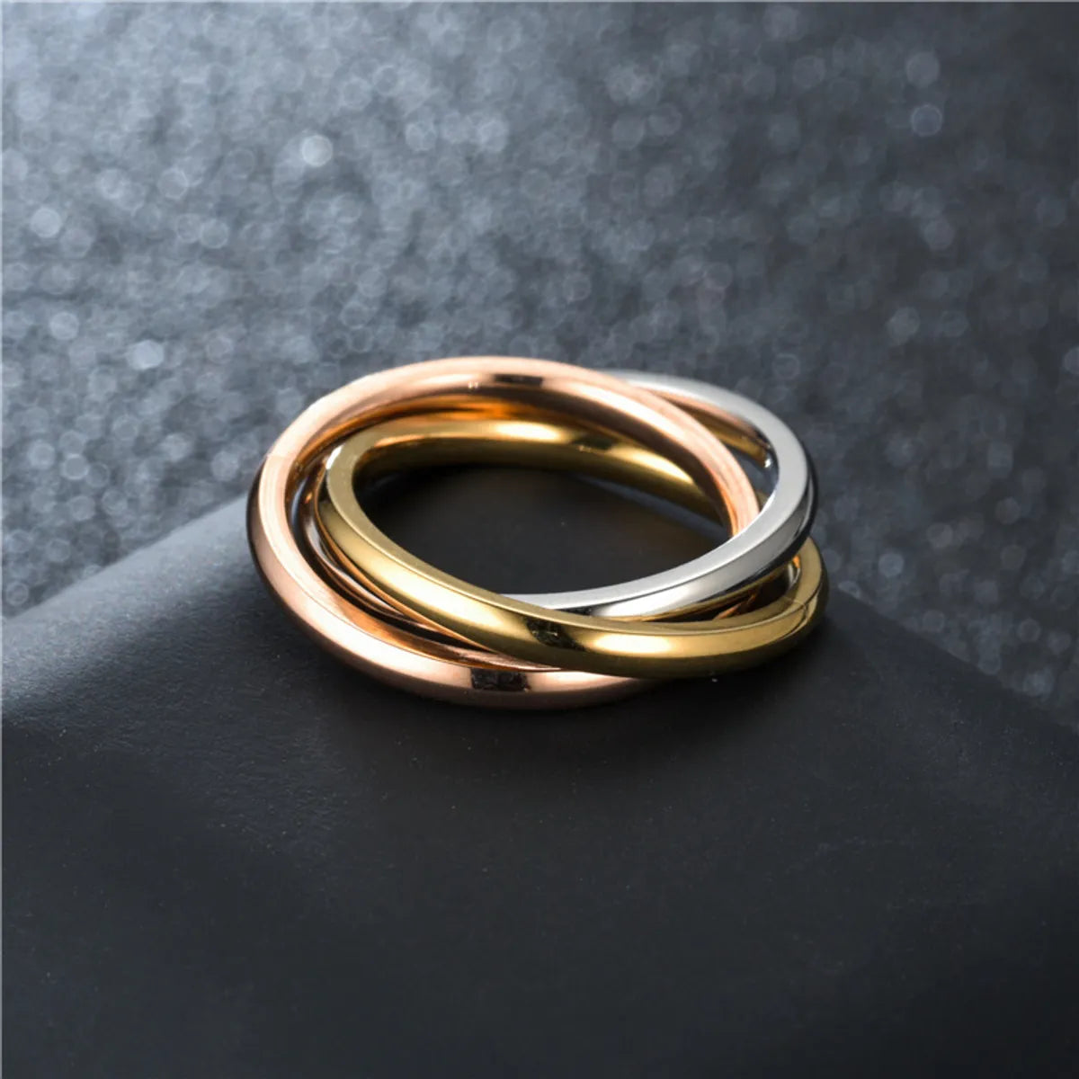 Titanium&stainless Steel Fashion Sweetheart Ring  (third Ring-5) Nhtp0027-third-ring-5