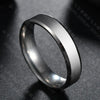 Titanium&Stainless Steel Simple Geometric Ring  (Black-5) Nhhf0988-Black-5